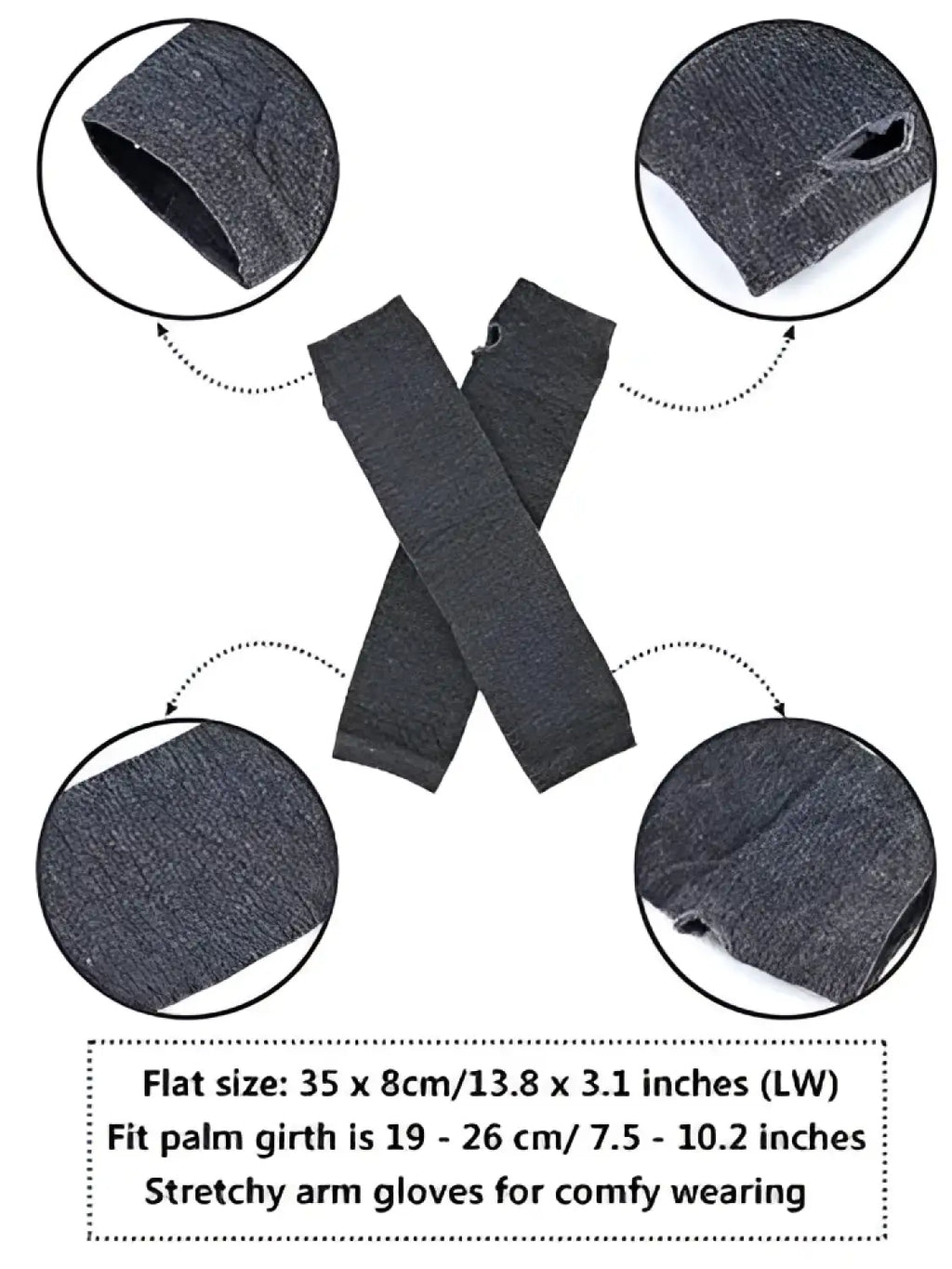 6 Pairs Women Long Fingerless Gloves Arm Warmers Knit Thumbhole Stretchy Gloves - Crew Original