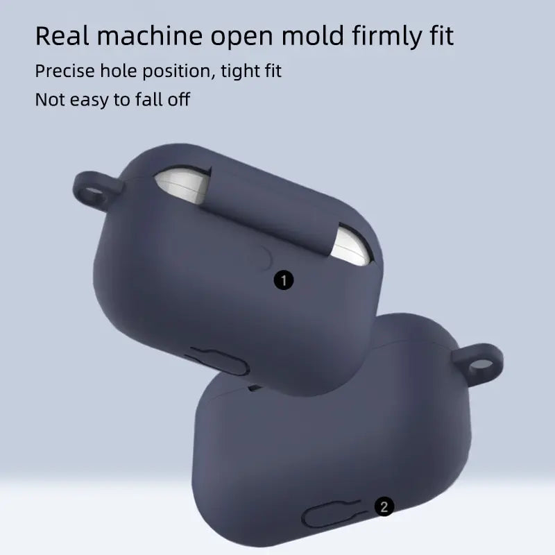 For AirPods Pro Protective Case Silicone New Solid Color Apple Bluetooth Headset Soft Case Protective Cover