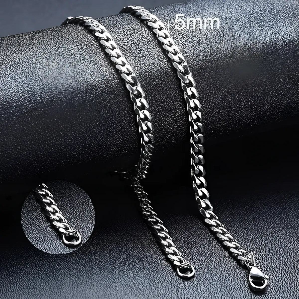 Simple Stainless Steel Unisex Chain Necklace - Crew Original