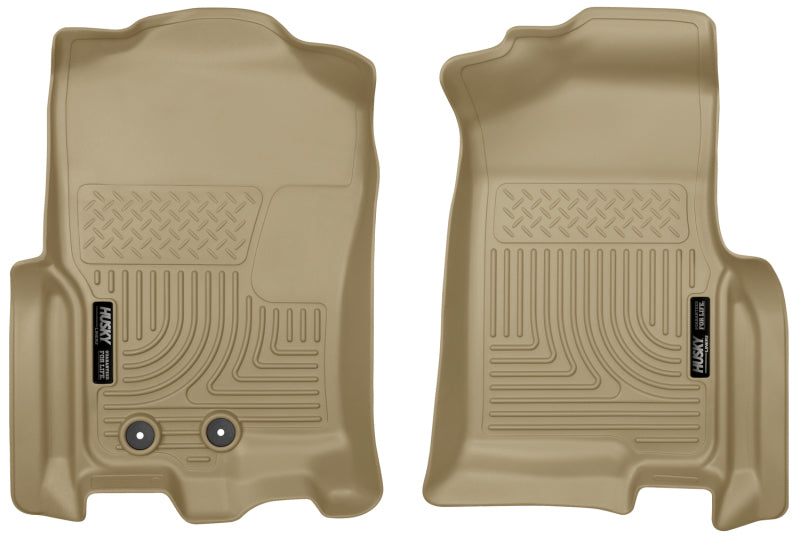 Husky Liners 2015 Ford Expedition/Lincoln Navigator WeatherBeater Front Tan Floor Liners