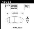 Hawk 1999-2000 Infiniti G20 HPS 5.0 Front Brake Pads