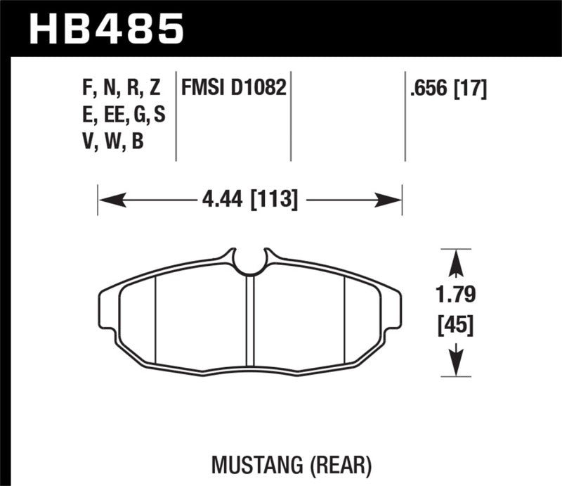 Hawk 08-09 Ford Mustang Bullitt / 05-12 GT / 07-08 Shelby GT HP-10 Race Rear Brake Pads