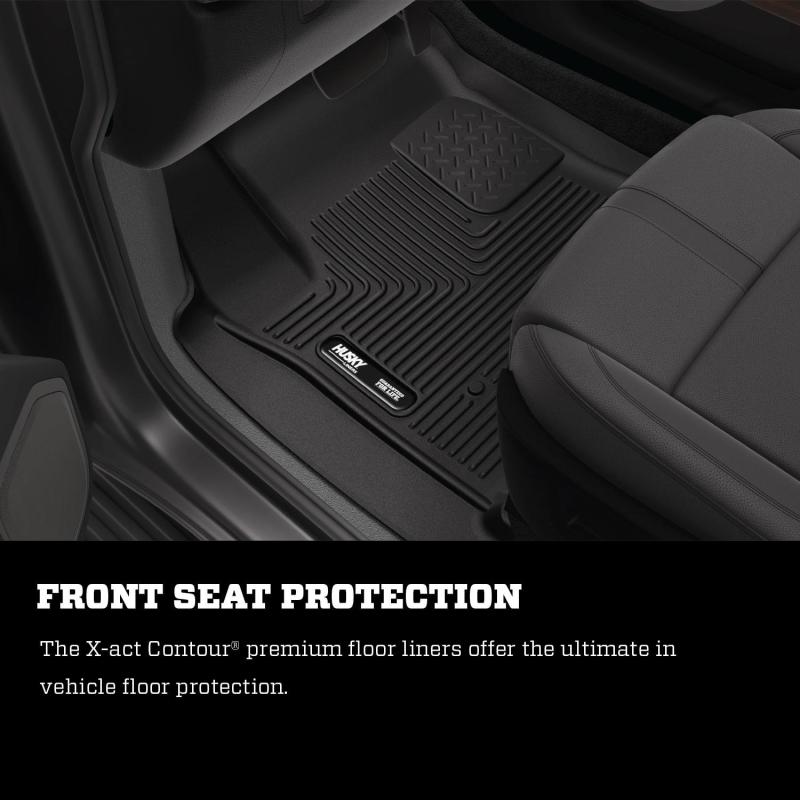 Husky Liners 07-12 GM Silverado/Tahoe/Suburban/Escalade X-Act Contour Black Floor Liners