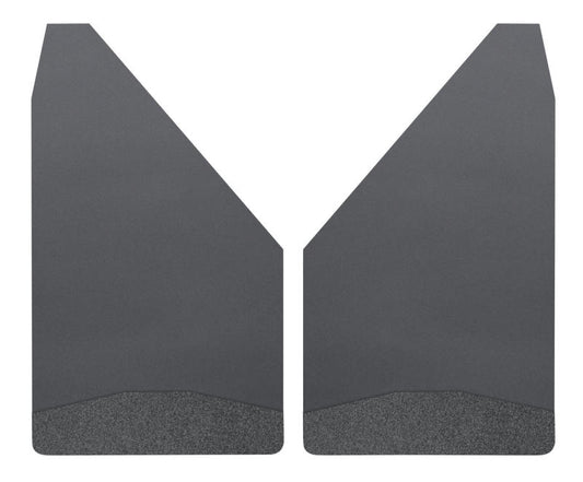 Husky Liners Universal 12in Wide Black Rubber Front Mud Flaps w/ Black Weight