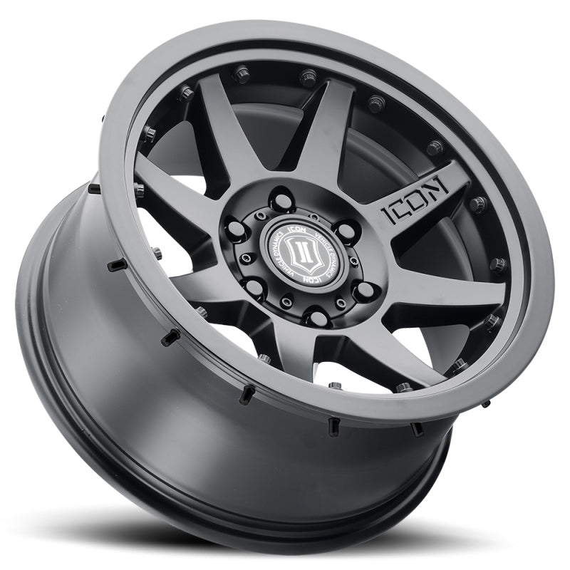 ICON Rebound Pro 17x8.5 5x5 -6mm Offset 4.5in BS 71.5mm Bore Satin Black Wheel