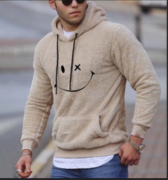 Custom logo men embroidery hoodies fleece training slim fit kangaroo pocket pullover plus size casual sherpa 5xl hoodie - Crew Original