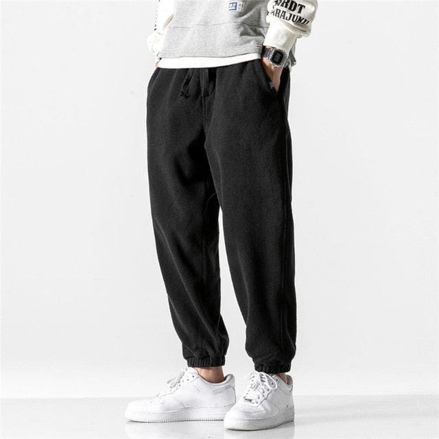 New Loose Jogging Pants Men 2020 New Fashion Fleece Autumn Winter Warm Sweatpants Male Outdoor Straight Trousers Pantalon Hommes - Crew Original