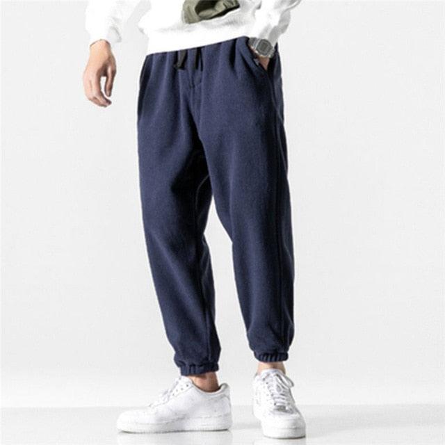 New Loose Jogging Pants Men 2020 New Fashion Fleece Autumn Winter Warm Sweatpants Male Outdoor Straight Trousers Pantalon Hommes - Crew Original