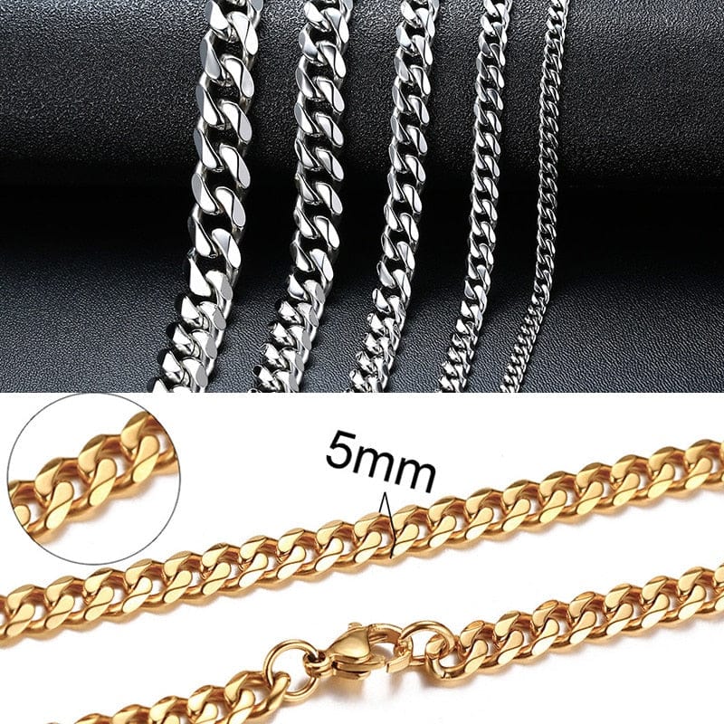 Simple Stainless Steel Unisex Chain Necklace - Crew Original