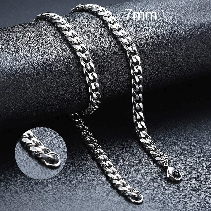 Simple Stainless Steel Unisex Chain Necklace - Crew Original