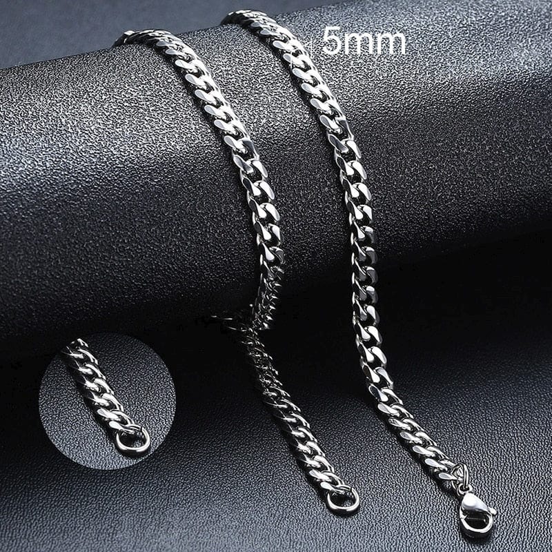 Simple Stainless Steel Unisex Chain Necklace - Crew Original