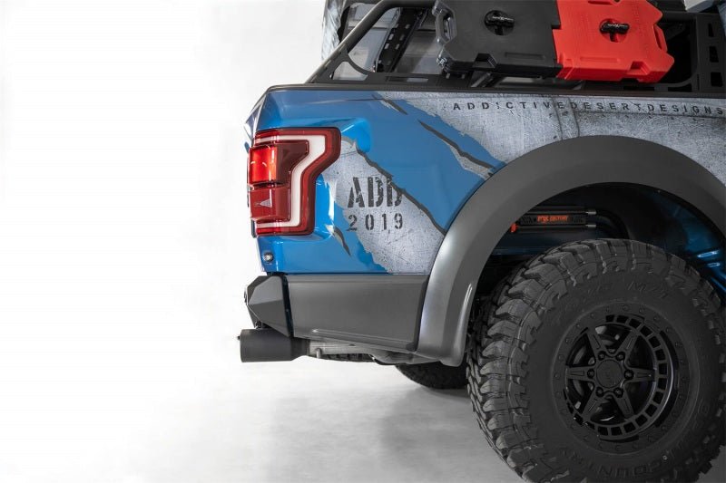 Addictive Desert Designs 17-20 Ford Raptor F-150 Bomber Rear Bumper w/ Backup Sensor Cutouts - Crew Original