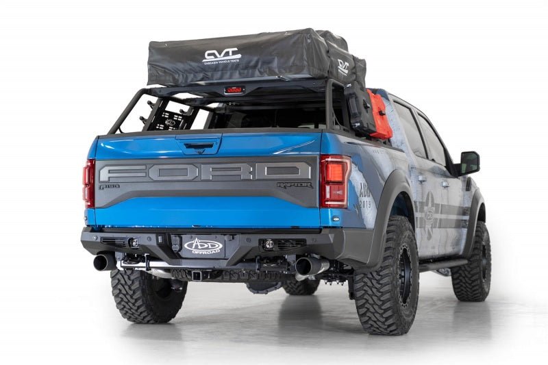 Addictive Desert Designs 17-20 Ford Raptor F-150 Bomber Rear Bumper w/ Backup Sensor Cutouts - Crew Original