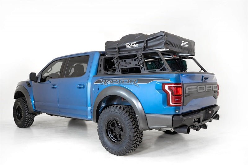 Addictive Desert Designs 2015+ Ford F-150 Overlander Chase Rack w/ 3rd Brake Light - Hammer Black - Crew Original