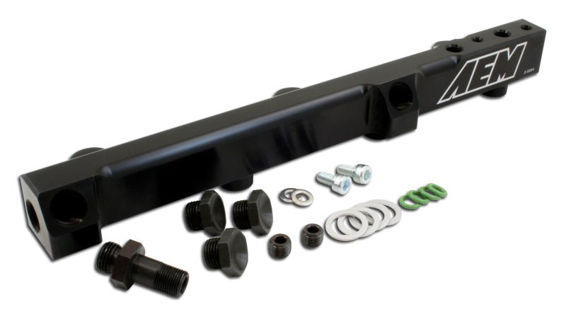 AEM 90-93 Accord DX/LX/SE/EX & 92-01 Prelude S/Si/Si VTEC Black Fuel Rail - Crew Original