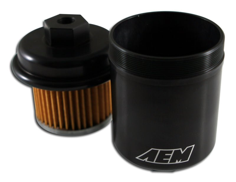 AEM 94-01 Acura Integra / 94-97 Honda Accord / 96-00 Civic / 97-01 Prelude Black Fuel Filter Kit - Crew Original