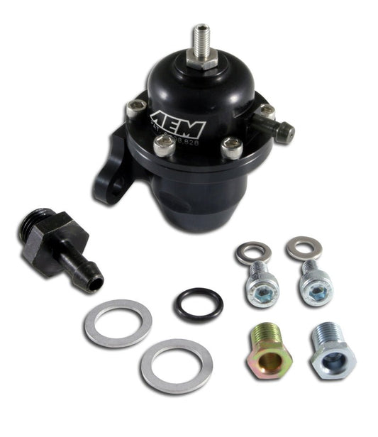 AEM 98-99 Acura CL / 00-05 S2000 / 98-02 Accord / 96-00 Civic Black Adjustable Fuel Pressure Regulat - Crew Original