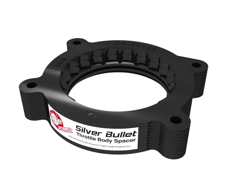 aFe 2020 Vette C8 Silver Bullet Aluminum Throttle Body Spacer / Works With aFe Intake Only - Black - Crew Original