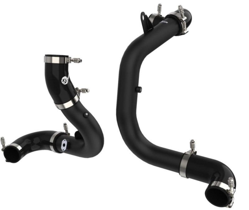 aFe BladeRunner 15-20 VW GTI (MKVII) L4-2.0L (t) Aluminum Hot and Cold Charge Pipe Kit Black - Crew Original