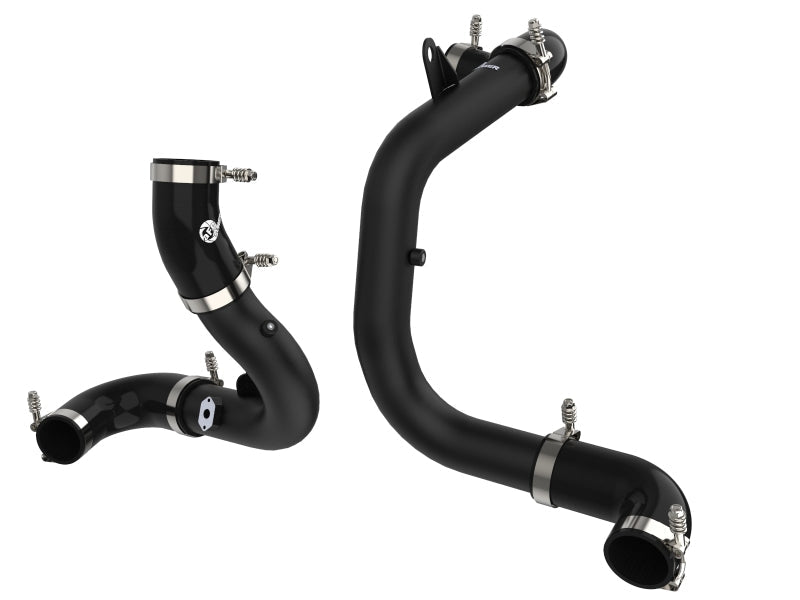 aFe BladeRunner 15-20 VW GTI (MKVII) L4-2.0L (t) Aluminum Hot and Cold Charge Pipe Kit Black - Crew Original