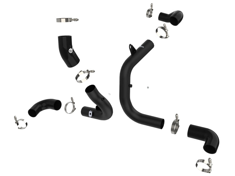 aFe BladeRunner 15-20 VW GTI (MKVII) L4-2.0L (t) Aluminum Hot and Cold Charge Pipe Kit Black - Crew Original