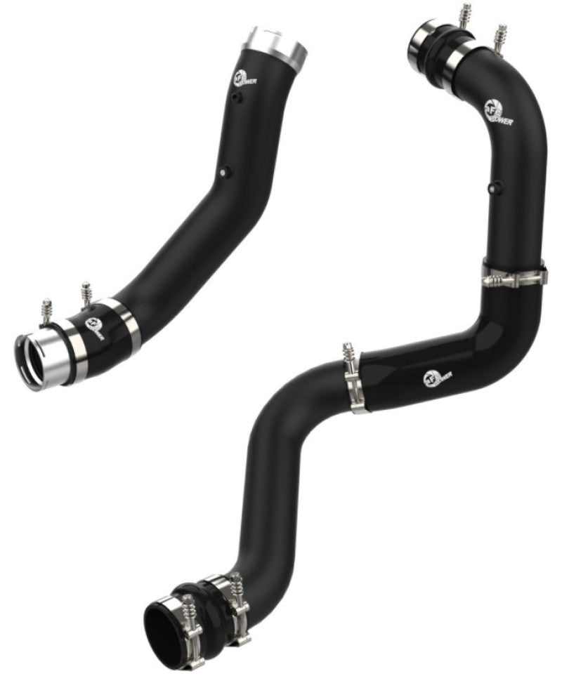 aFe BladeRunner Black 3in Aluminum Charge Pipe Kit 20-21 GM Diesel Trucks V8-6.6L (td) L5P - Crew Original