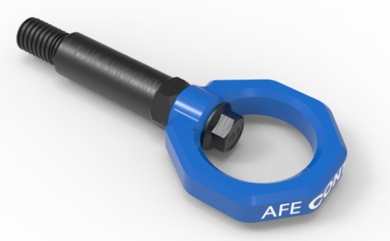 aFe Control Front Tow Hook Blue 20-21 Toyota GR Supra (A90) - Crew Original