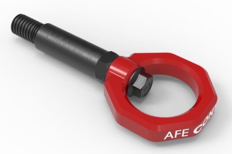 aFe Control Front Tow Hook Red 20-21 Toyota GR Supra (A90) - Crew Original