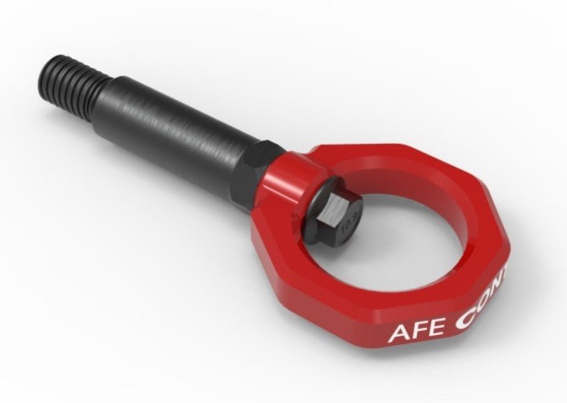 aFe Control Front Tow Hook Red BMW F-Chassis 2/3/4/M - Crew Original