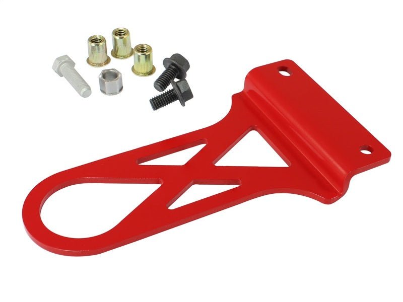 aFe Control PFADT Series Front Tow Hook Red 97-04 Chevrolet Corvette (C5) - Crew Original