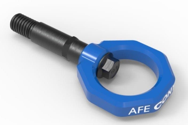 aFe Control Rear Tow Hook Blue 20-21 Toyota GR Supra (A90) - Crew Original