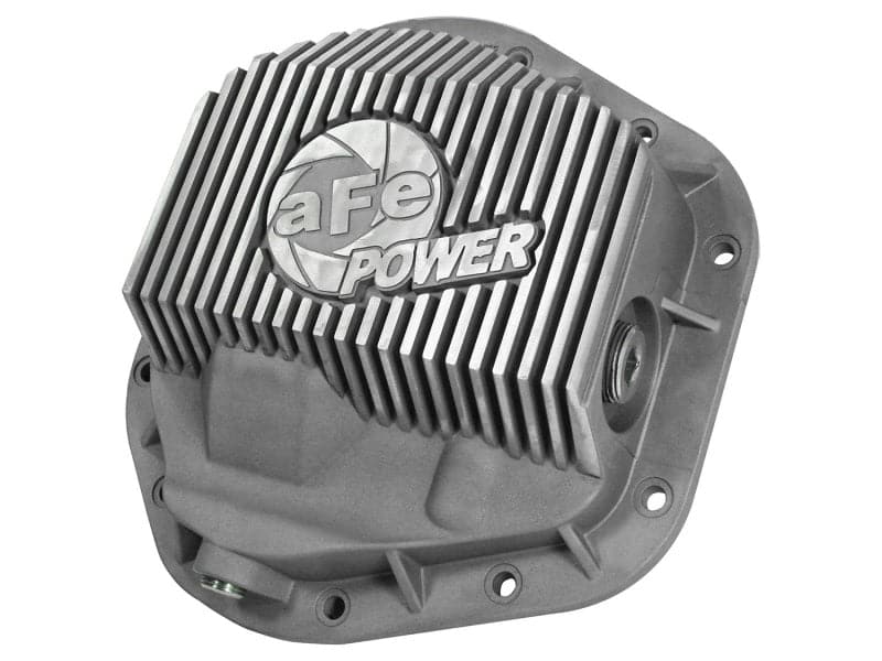 afe Front Differential Cover (Raw; Street Series); Ford Diesel Trucks 94.5-14 V8-7.3/6.0/6.4/6.7L - Crew Original