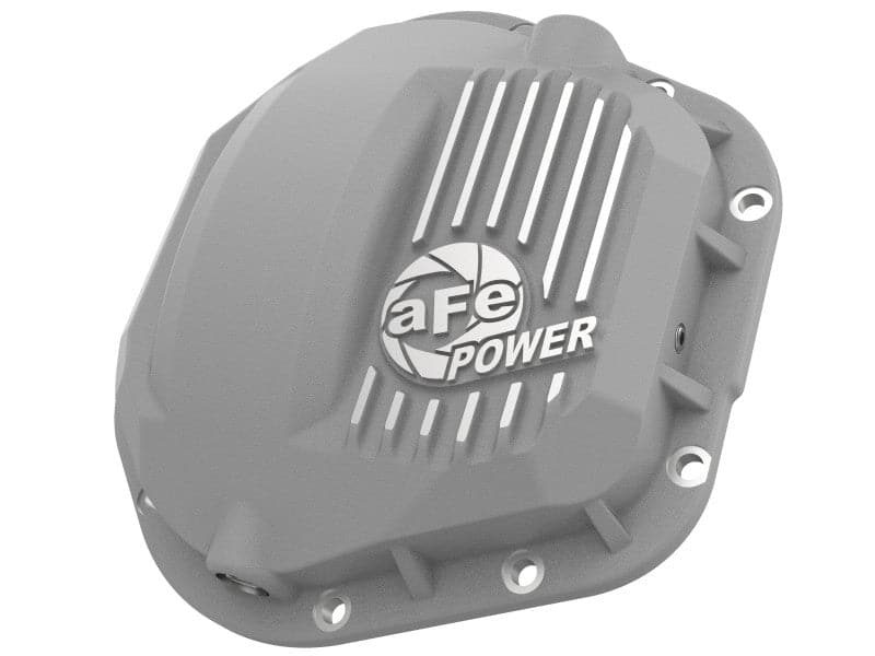 afe Front Differential Cover (Raw; Street Series); Ford Diesel Trucks 94.5-14 V8-7.3/6.0/6.4/6.7L - Crew Original