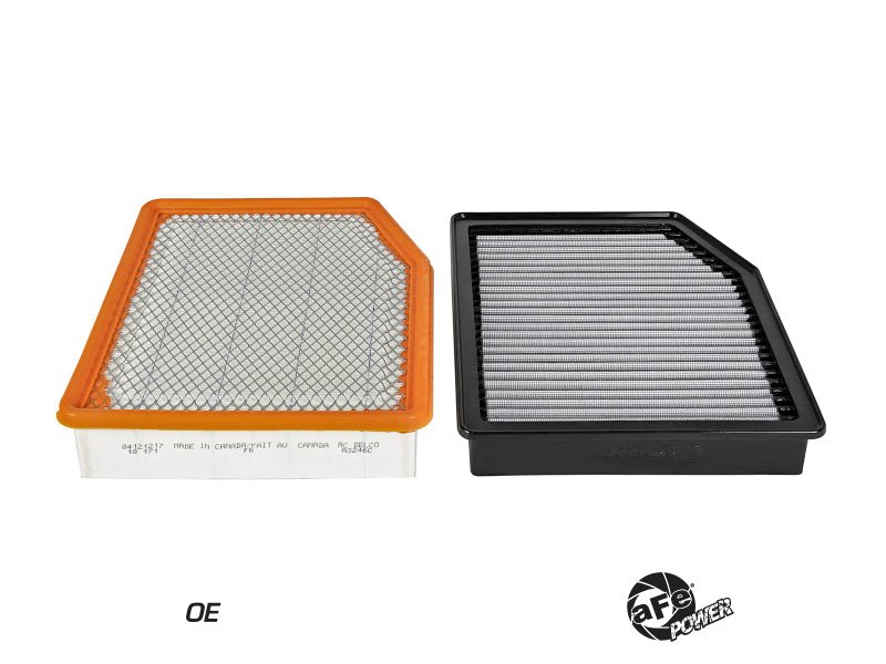 aFe MagnumFLOW Pro DRY S OE Replacement Filter 2019 GM Silverado/Sierra 1500 V6-2.7L/4.3L/V8-5.3 - Crew Original