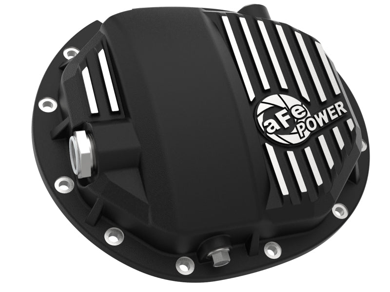 aFe Power Pro Series AAM 9.5/9.76 Rear Diff Cover Black w/Mach Fins 14-19 GM Silverado/Sierra 1500 - Crew Original