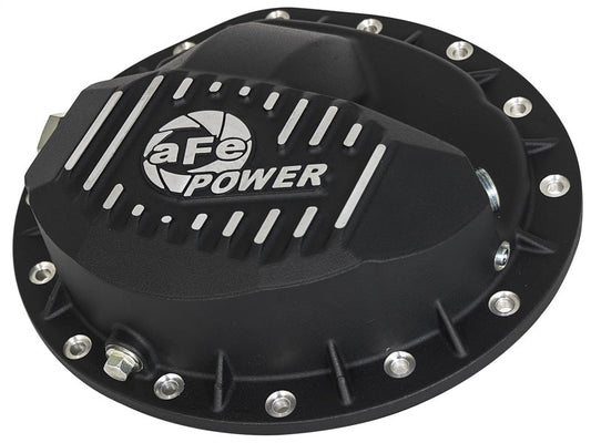 aFe Power Pro Series Rear Differential Cover Black w/Machined Fins 16-17 Nissan Titan XD(AAM 9.5-14) - Crew Original