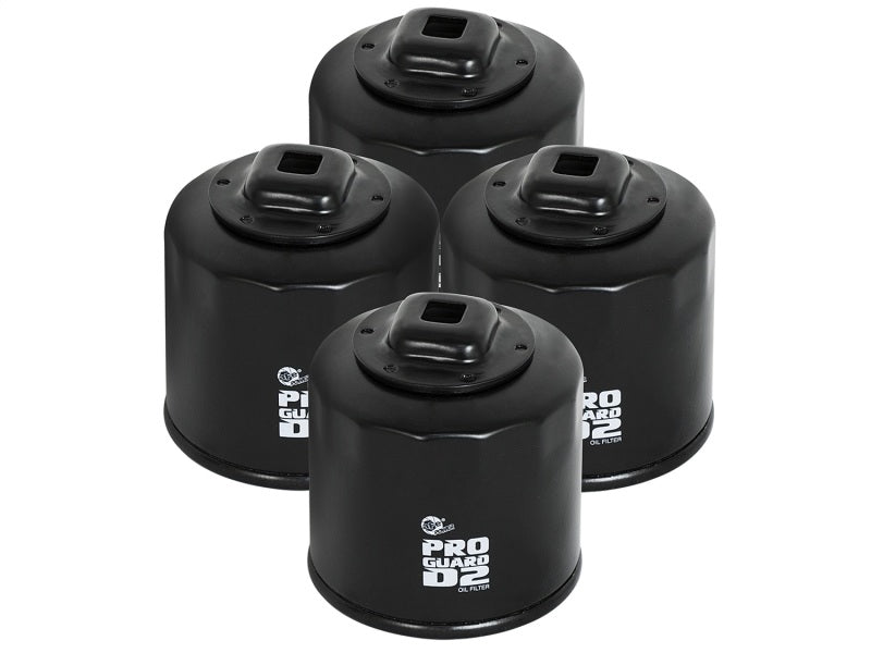 aFe Pro GUARD D2 Oil Filter 02-17 Nissan Cars L4/ 04-17 Subaru Cars H4 (4 Pack) - Crew Original
