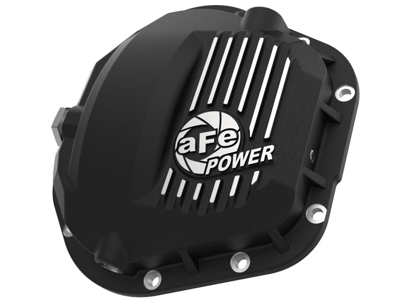 aFe Pro Series Dana 60 Front Differential Cover Black w/ Machined Fins 17-20 Ford Trucks (Dana 60) - Crew Original