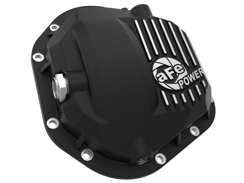 aFe Pro Series Dana 60 Front Differential Cover Black w/ Machined Fins 17-20 Ford Trucks (Dana 60) - Crew Original