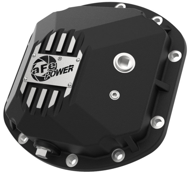 aFe Street Series Dana 30Front Differential Cover Black w/ Machined Fins 97-18 Jeep Wrangler - Crew Original