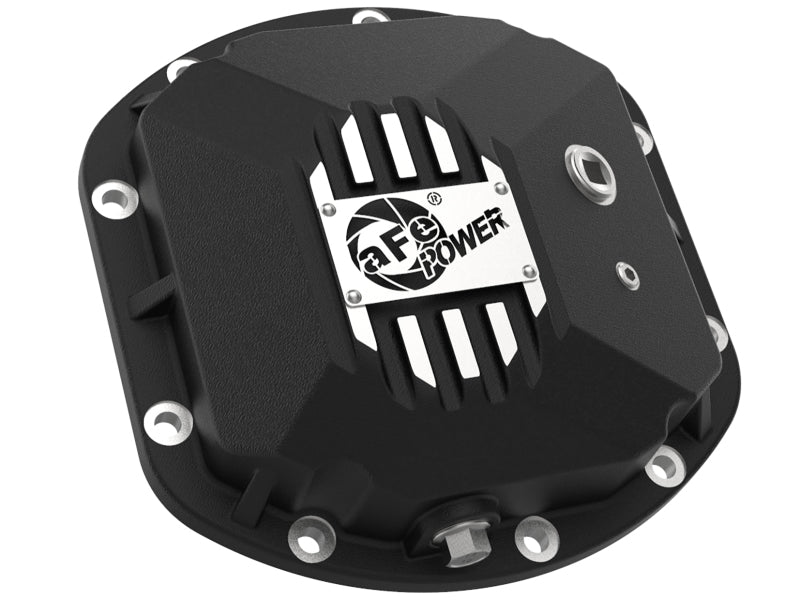 aFe Street Series Dana 30Front Differential Cover Black w/ Machined Fins 97-18 Jeep Wrangler - Crew Original