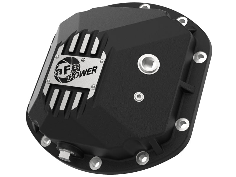 aFe Street Series Dana 30Front Differential Cover Black w/ Machined Fins 97-18 Jeep Wrangler - Crew Original