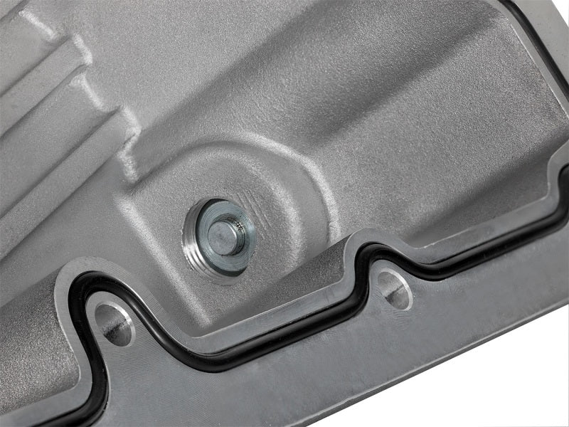 aFe Street Series Engine Oil Pan Raw w/ Machined Fins; 11-17 Ford Powerstroke V8-6.7L (td) - Crew Original