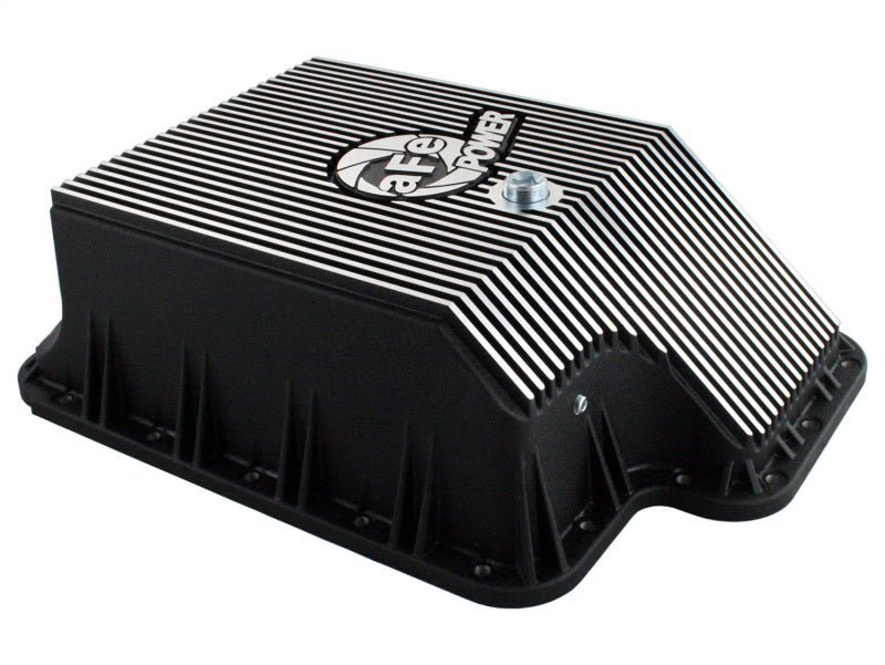 afe Transmission Pan (Black); Ford Diesel Trucks 03-10 V8-6.0/6.4L (td) - Crew Original