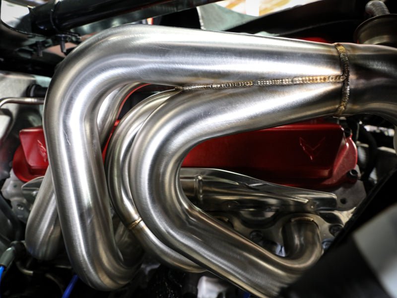 aFe Twisted 304SS Header 2020 Chevy Corvette (C8) 6.2L V8 - Brushed - Crew Original