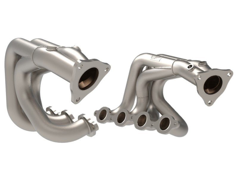 aFe Twisted 304SS Header 2020 Chevy Corvette (C8) 6.2L V8 - Titanium Ceramic Coated - Crew Original
