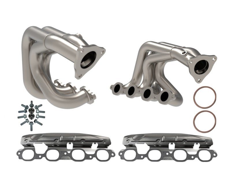 aFe Twisted 304SS Header 2020 Chevy Corvette (C8) 6.2L V8 - Titanium Ceramic Coated - Crew Original