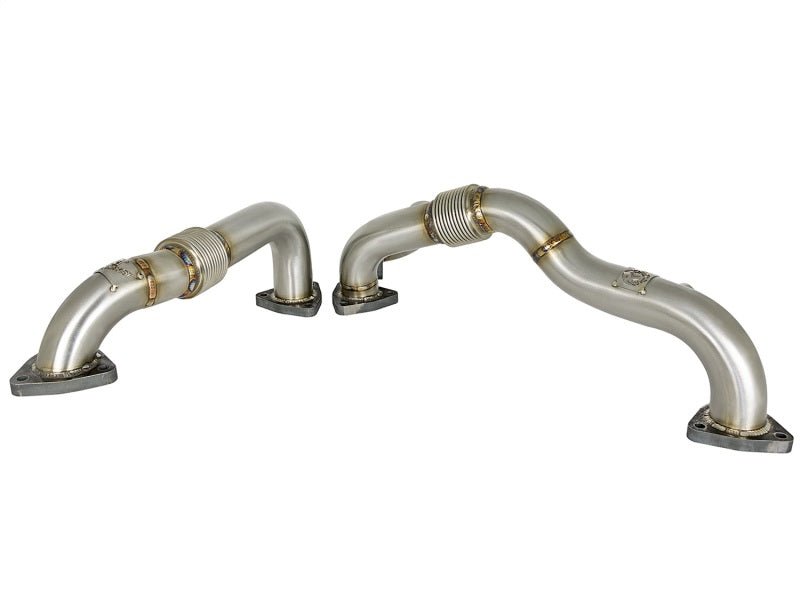 aFe Twisted Steel Header Up-Pipe 08-10 Ford Diesel Trucks V8-6.4L (td) - Crew Original