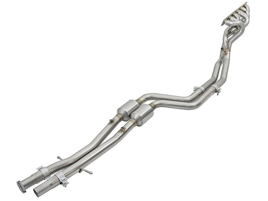 aFe Twisted Steel Long Tube Headers w/ Mid Pipes (Catted) 96-99 BMW M3 L6-3.2L S52 - Crew Original