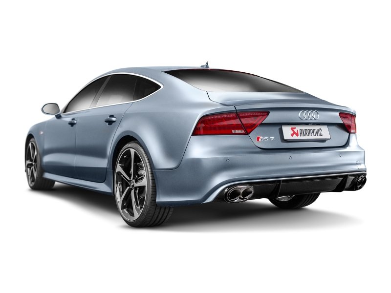 Akrapovic 14-17 Audi RS7 Sportback (C7) Evolution Line Cat Back (Titanium) w/ Carbon Tips - Crew Original